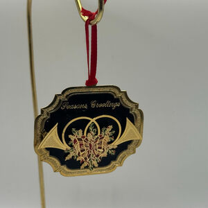 Vintage Baldwin Brass 1996 Seasons Greetings Christmas Ornament